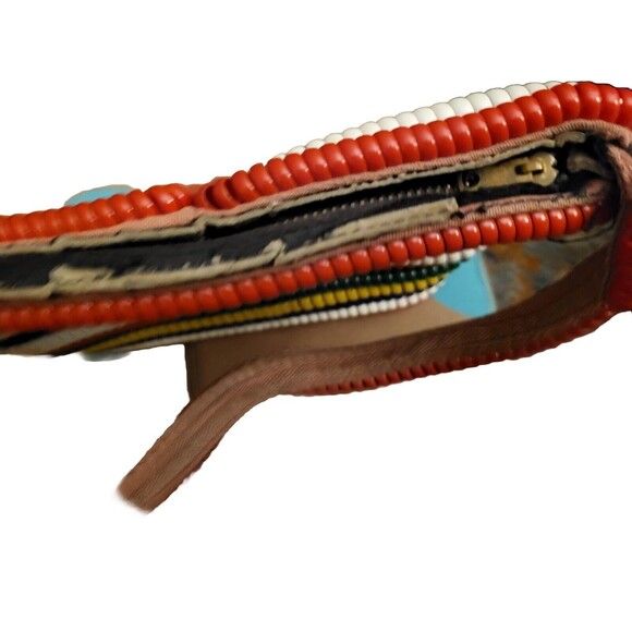 Vintage 1940s Telephone Phone Cord Rainbow Purse Handbag  7"×5" *READ* - Picture 9 of 10